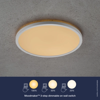 lafabryka.pl Lampa sufitowa Oja 29 cm Nordlux 4000K 18W, Moodmaker™ - biała 47156001